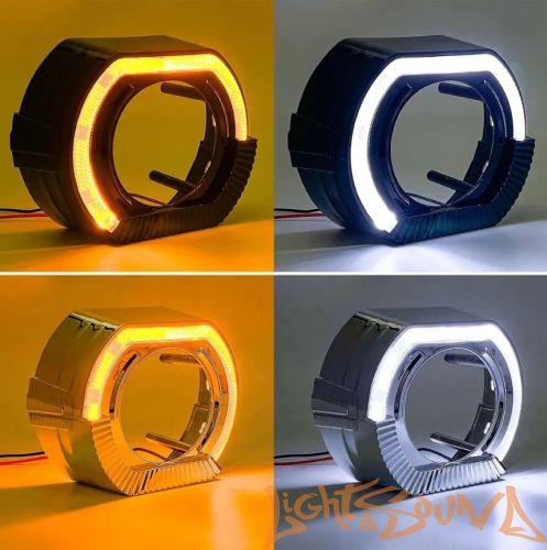 Бленда 3,0 дюйма LED ZX-009 Black (Белый/Оранжевый) 1шт