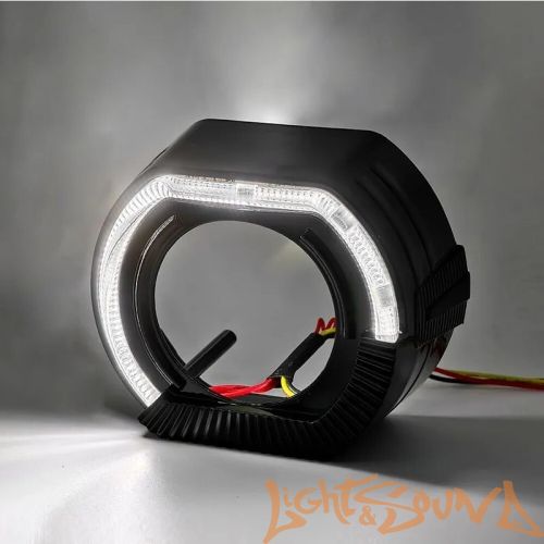 Бленда 3,0 дюйма LED ZX-009 Black (Белый/Оранжевый) 1шт