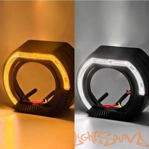 Бленда 3,0 дюйма LED ZX-009 Black (Белый/Оранжевый) 1шт