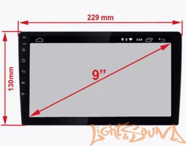 Переходная рамка для установки MFB дисплея (универсальная) 233*178мм, c 7 на 9 дюймов, черная