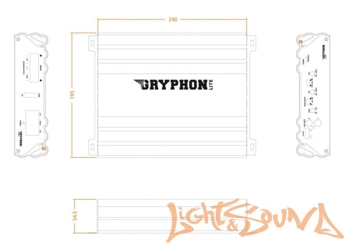 Усилитель мощности 2-х канальный DL Audio Gryphon lite-280