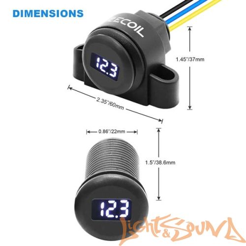 Recoil MDV Marine Универсальный вольтметр, водонепроницаемый