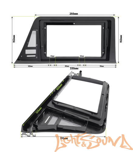 Переходная рамка для Toyota C-HR 2019+ для установки MFB дисплея Тип2 (правый руль)