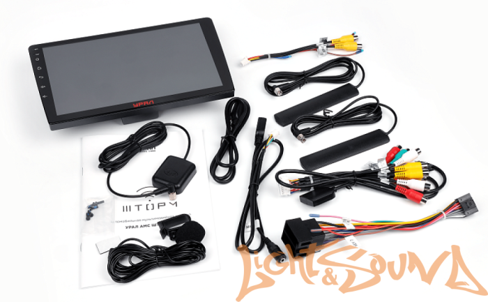 УРАЛ АМС ШТОРМ 92  4x72Bт USB/MP3/FM/Wi-Fi/Bluetooth, память 4/64гб 9дюймов