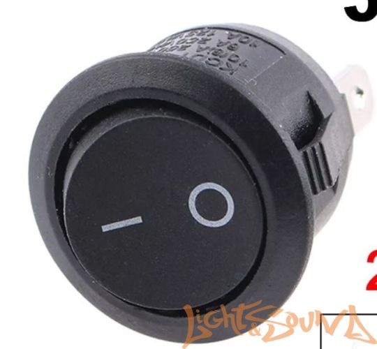 Кнопка включения LS KCD1 20мм ON-OFF,с фиксацией, 2х-позиционная, чёрная