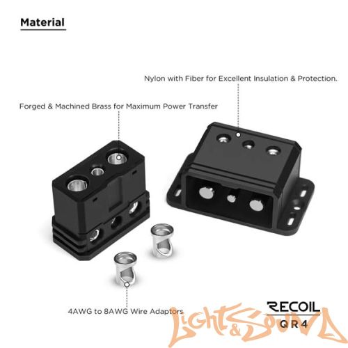 Recoil QR4 (2x4Ga+remout) Адаптер для подключения кабеля “в разрыв”