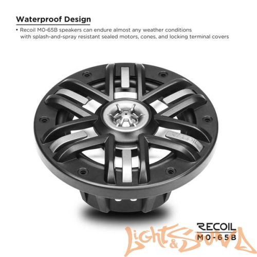 Recoil MO-65B Marine 6.5" (16,5 см), 2-полосная коаксиальная акустическая система для катера,чёрные