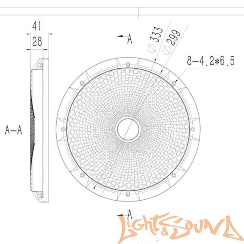 Защитная сетка для сабвуфера 12" Recoil SG-12, 1 шт