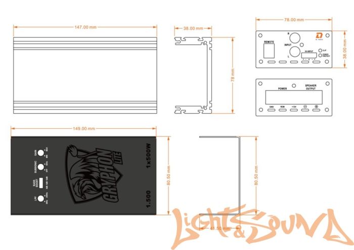 DL Audio Gryphon Lite 1.500  усилитель мощности 1-канальный