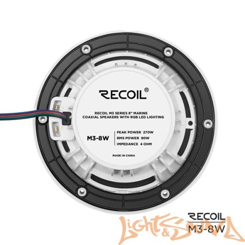 Recoil M3-8W Marine 8" (20 см), 2-полосная коаксиальная акустическая система для катера,белые