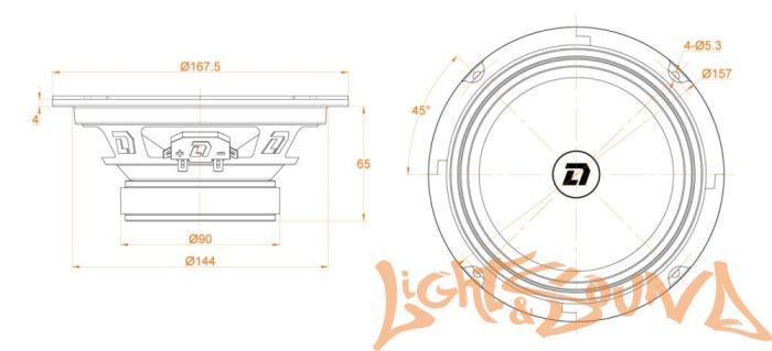DL Audio Barracuda 165 V.2 среднечастотные динамики (комплект)