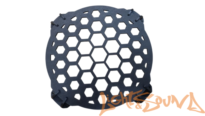 Защитная сетка под сабвуфер 10" с креплением (пластик 5мм), 1шт