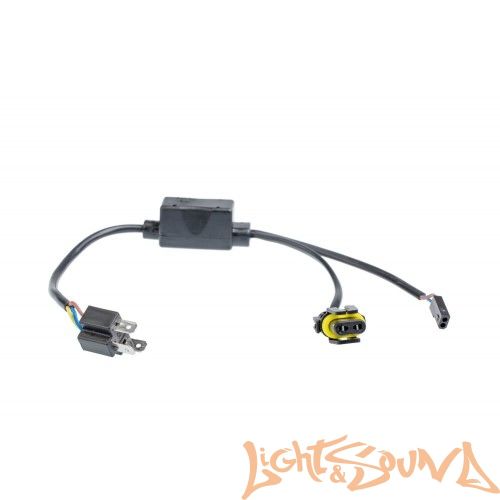 Проводка ближний-дальний свет цоколь H4 12V на ОДНУ фар влагозащищенная, 1шт