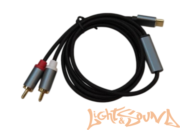 Кабель LS 2RCA-USB Type C, 1 метр