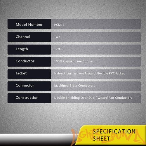 RCA (межблочный) кабель Recoil Premium PCI217 RCA 5 метров