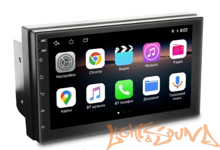 HIPPCRON AZJ-72 2din Видеорегистратор, 4x50Bт USB/MP3/FM/Wi-Fi/Bluetooth, память 2/32гб 7дюймов