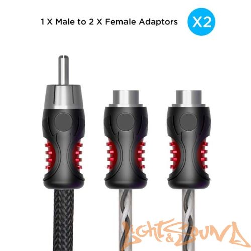 Y-коннектор Recoil PCI1M2F YRCA (1папа/2мамы), 1шт