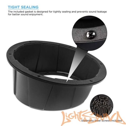 Подиумы пластиковые Recoil USP65B 6,5" (16см), чёрные, 2шт