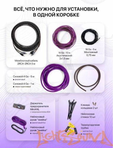 Global Audio SWC-24  Набор для подключения 2х-канального усилителя