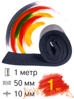 Шумоизоляция LS Ultra Soft 10 в деталях (50мм х 1м x 10мм)