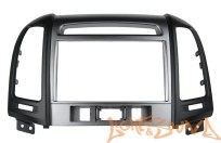 Переходная рамка для Hyundai Santa Fe 2010 - 2 din с отверстиями под 3 кнопки под магнитолой