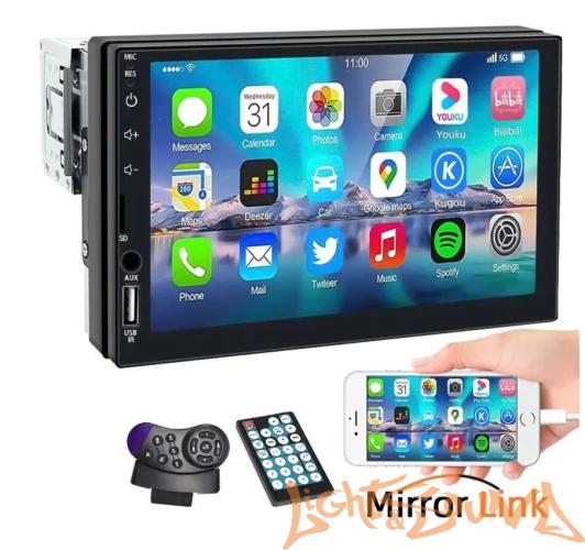 HIPPCRON 7023 1/2din  USB/MP3/SD/FM/Bluetooth, 7дюймов