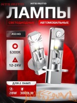 NTS AUTO A53 H3, 12-24V, 12W, 6300K (2шт)