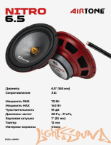  AIRTONE NITRO 6.5  6,5" (16.5 см) 2-полосная компонентная акустическая система
