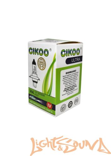 CIKOO, CG0113, H4 4X (супер белый) 12V, 60/55W Галогенная лампа (1шт)
