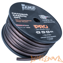 AMP PRO 100% Кабель силовой, OFC Extremely flexible, 4GA/20мм2 чёрный, 25м в катушке