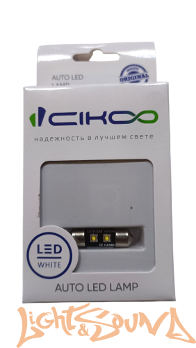 CIKOO C5W, CL0216, 2SMD, 31мм, 12-24V, Canbus