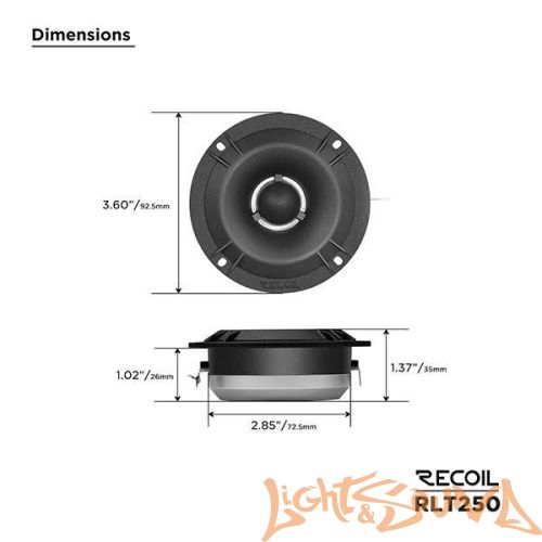 Recoil RLT250 1" (2,5см) высокочастотные динамики (комплект)