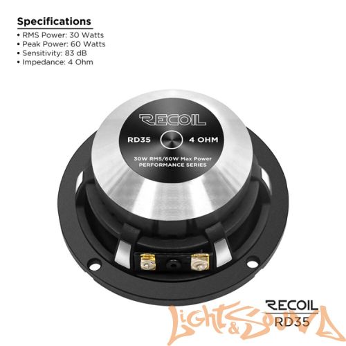 Recoil RD35 3.5" (9 см) среднечастотные динамики (комплект)