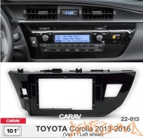 Переходная рамка для Toyota Corolla 2013-2016 2din для установки MFA дисплея (левый руль)