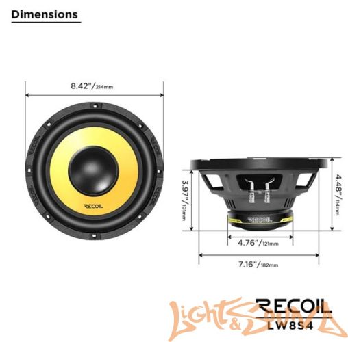 Recoil LW8S4 8" (20 см) Сабвуфер