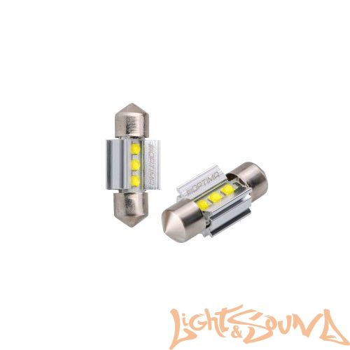 Optima Festoon 31mm MINI-CREE, CAN,white,9-16v, 180mA 2.16W 310Lm, T10*31mm, 2шт