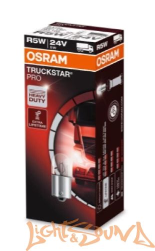 Osram Truckstar Pro R5W 24V, 5W Лампа накаливания ,в уп. 10шт, (1шт)