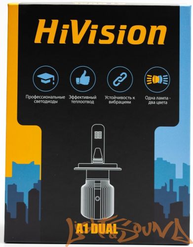 HiVision A1 DUAL HB4/9006 6000K/3000K (2шт)