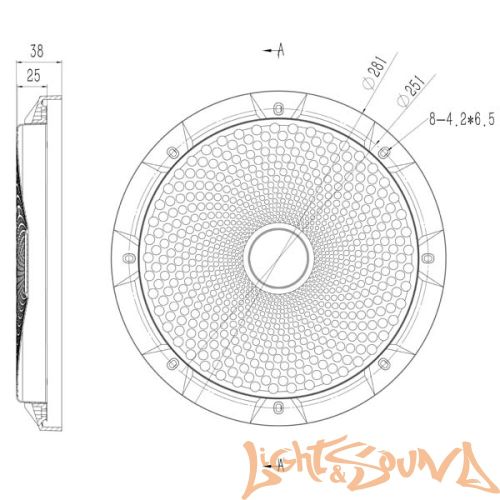 Защитная сетка для сабвуфера 10" Recoil SG-10, 1 шт