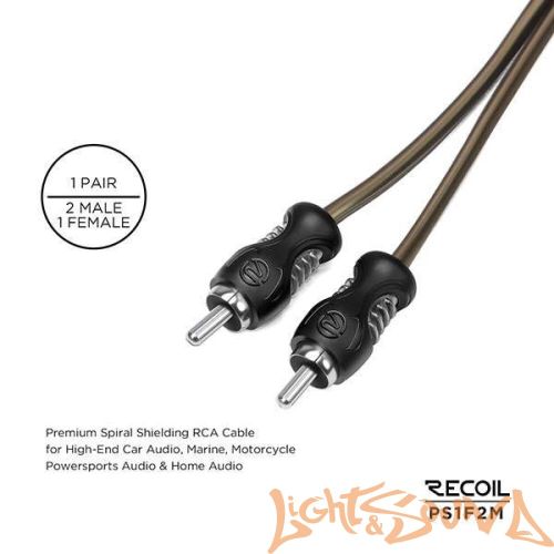 Y-коннектор Recoil PCI1F2M YRCA (2папы/1мама), 1шт