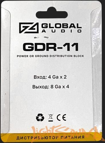 Global Audio GDR-11 Дистрибьютор питания, 2х4Ga вход, 4х8Ga выход