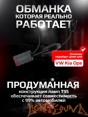 NTS AUTO T95 H8/H9/H11/H16 CANBAS 9-16V, 50W, 6300K (2шт)