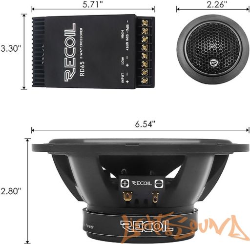 Recoil RD65 6.5" (16,5 см), 2-полосная компонентная акустическая система