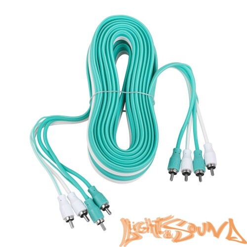 RCA (межблочный) кабель DL Audio Piranha 4RCA 5 метров