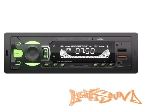 Aura Fireball-105BT USB-ресивер, 12V 4x36w, 2USB SD/FM/AUX/BT, 2 RCA, VA, зеленая подсветка