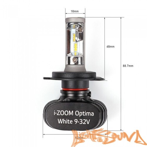 Светодиод головного света Optima i-Zoom H4 LED, Seoul-CSP, White, 9-32V (2шт)