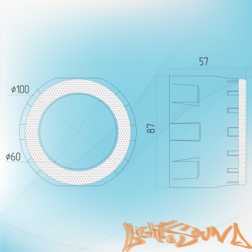 Бленда Dixel 2,5 дюйма - №3142