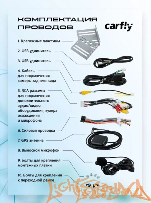 Carfly M400L, память 4/64гб 9 дюймов
