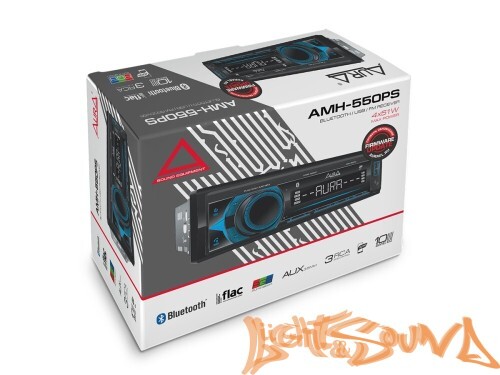 Aura AMH-550PS USB-ресивер, 4x51w, USB FM/AUX/BT, 3 RCA, VA дисплей, RGA подсветка