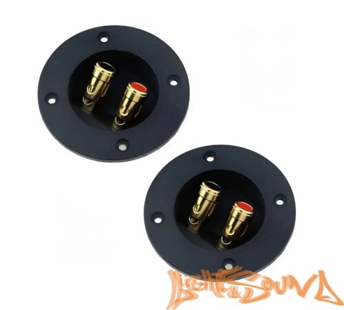 Терминал для подключения акустики D75 позолоченнный круглый, 1шт